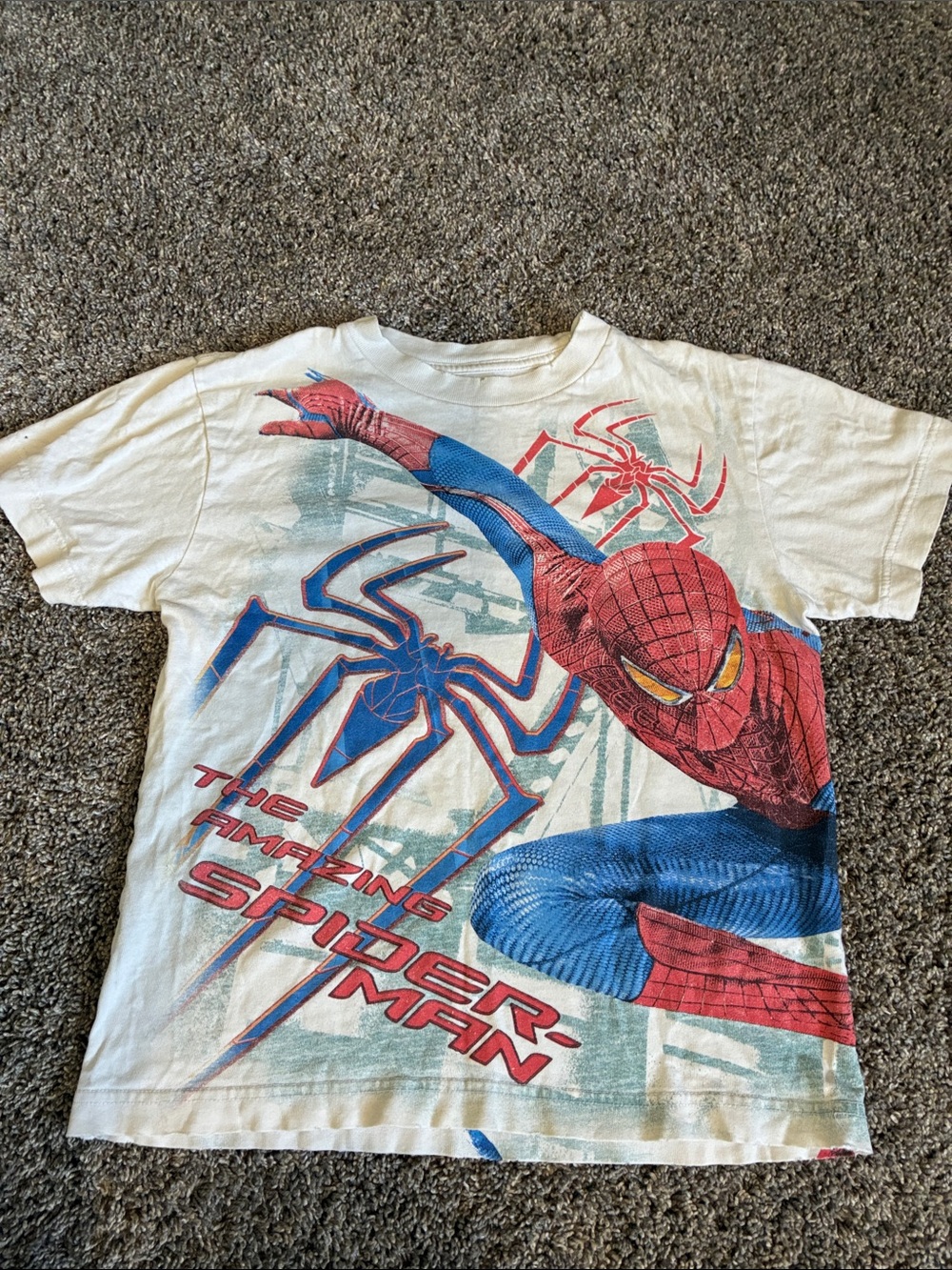 The Amazing Spider-Man 2012 Graphic Tee - White, Red & Blue